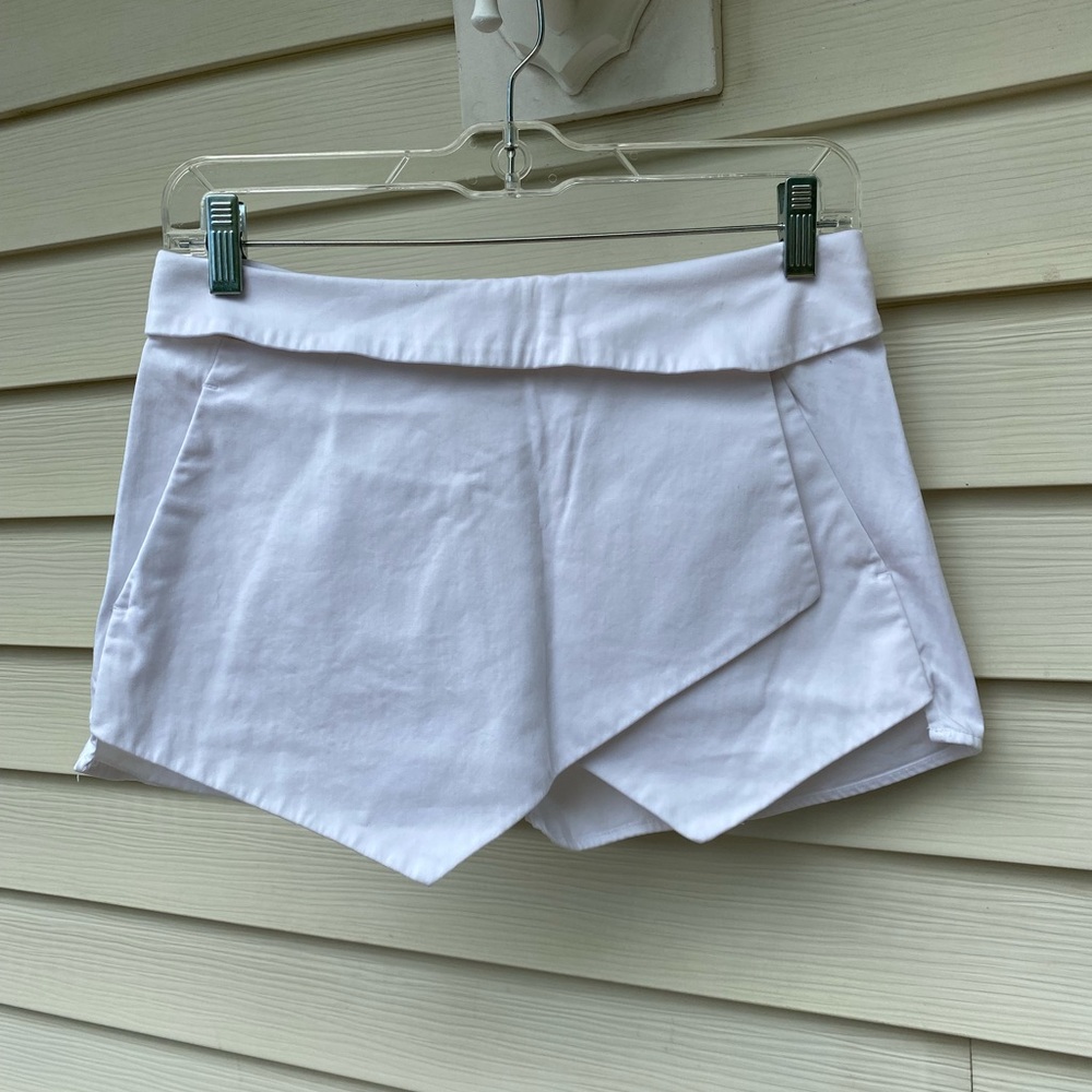 white asymmetrical Shorts